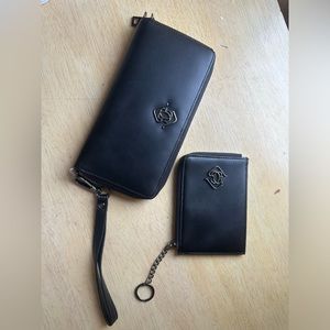 Glass Ladder & Co Wallet Bundle- Oprah & Wristlet- Black/Gunmetal